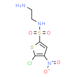 ChemSpider 2D Image | N-(2-Aminoethyl)-5-chloro-4-nitro-2-thiophenesulfonamide | C6H8ClN3O4S2