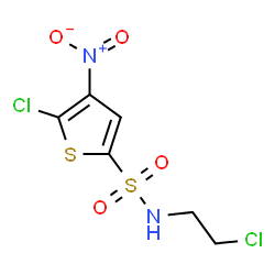 ChemSpider 2D Image | 5-Chloro-N-(2-chloroethyl)-4-nitro-2-thiophenesulfonamide | C6H6Cl2N2O4S2