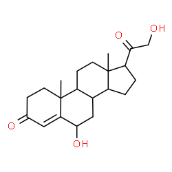 ChemSpider 2D Image | 6,21-Dihydroxypregn-4-ene-3,20-dione | C21H30O4