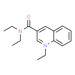 ChemSpider 2D Image | 3-(Diethylcarbamoyl)-1-ethylquinolinium | C16H21N2O