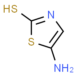 ChemSpider 2D Image | 5-aminothiazole-2-thiol | C3H4N2S2