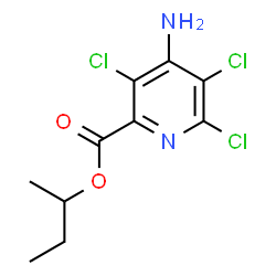 ChemSpider 2D Image | sec-Butyl 4-amino-3,5,6-trichloro-2-pyridinecarboxylate | C10H11Cl3N2O2