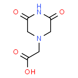 ChemSpider 2D Image | (3,5-Dioxo-1-piperazinyl)acetic acid | C6H8N2O4