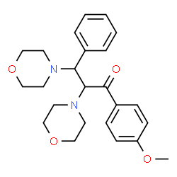 ChemSpider 2D Image | 1-(4-Methoxyphenyl)-2,3-di(4-morpholinyl)-3-phenyl-1-propanone | C24H30N2O4