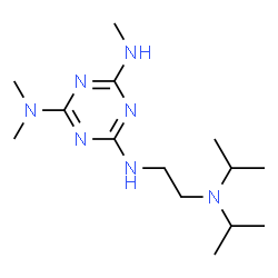 ChemSpider 2D Image | N~4~-[2-(Diisopropylamino)ethyl]-N~2~,N~2~,N~6~-trimethyl-1,3,5-triazine-2,4,6-triamine | C14H29N7
