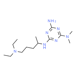 ChemSpider 2D Image | N~4~-[5-(Diethylamino)-2-pentanyl]-N~2~,N~2~-dimethyl-1,3,5-triazine-2,4,6-triamine | C14H29N7