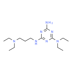 ChemSpider 2D Image | N~4~-[3-(Diethylamino)propyl]-N~2~,N~2~-diethyl-1,3,5-triazine-2,4,6-triamine | C14H29N7