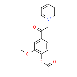ChemSpider 2D Image | 1-[2-(4-Acetoxy-3-methoxyphenyl)-2-oxoethyl]pyridinium | C16H16NO4