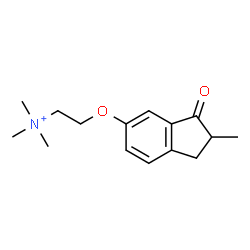 ChemSpider 2D Image | N,N,N-Trimethyl-2-[(2-methyl-3-oxo-2,3-dihydro-1H-inden-5-yl)oxy]ethanaminium | C15H22NO2