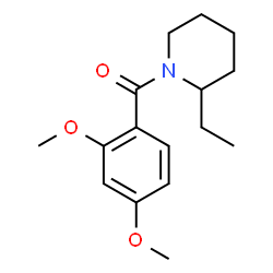 ChemSpider 2D Image | (2,4-Dimethoxyphenyl)(2-ethyl-1-piperidinyl)methanone | C16H23NO3
