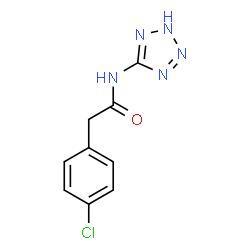 ChemSpider 2D Image | benzeneacetamide, 4-chloro-N-1H-tetrazol-5-yl- | C9H8ClN5O