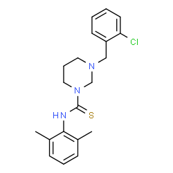 ChemSpider 2D Image | 3-(2-Chlorobenzyl)-N-(2,6-dimethylphenyl)tetrahydro-1(2H)-pyrimidinecarbothioamide | C20H24ClN3S