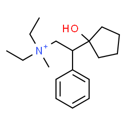 ChemSpider 2D Image | N,N-Diethyl-2-(1-hydroxycyclopentyl)-N-methyl-2-phenylethanaminium | C18H30NO