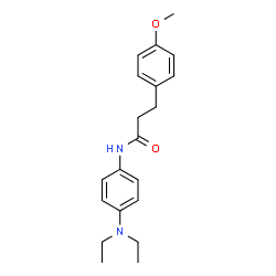 ChemSpider 2D Image | N-[4-(Diethylamino)phenyl]-3-(4-methoxyphenyl)propanamide | C20H26N2O2