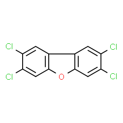 ChemSpider 2D Image | 2,3,7,8-Tetrachlorodibenzofuran | C12H4Cl4O