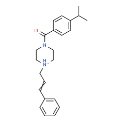 ChemSpider 2D Image | 1-Cinnamyl-4-(4-isopropylbenzoyl)piperazin-1-ium | C23H29N2O