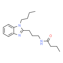 ChemSpider 2D Image | N-[3-(1-Butyl-1H-benzimidazol-2-yl)propyl]butanamide | C18H27N3O