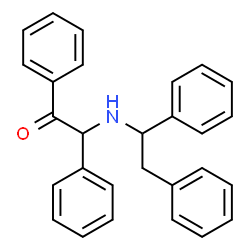 ChemSpider 2D Image | 2-[(1,2-Diphenylethyl)amino]-1,2-diphenylethanone | C28H25NO
