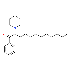 ChemSpider 2D Image | 1-Phenyl-2-(1-piperidinyl)-1-dodecanone | C23H37NO
