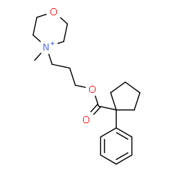 ChemSpider 2D Image | 4-Methyl-4-(3-{[(1-phenylcyclopentyl)carbonyl]oxy}propyl)morpholin-4-ium | C20H30NO3