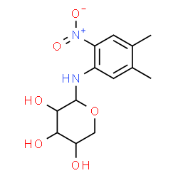 ChemSpider 2D Image | N-(4,5-Dimethyl-2-nitrophenyl)pentopyranosylamine | C13H18N2O6