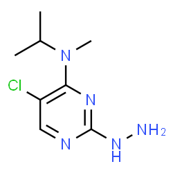 ChemSpider 2D Image | 5-Chloro-2-hydrazino-N-isopropyl-N-methyl-4-pyrimidinamine | C8H14ClN5
