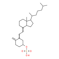 ChemSpider 2D Image | 9,10-Secocholesta-5,7,10-trien-3-yl hydrogen sulfate | C27H44O4S