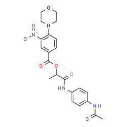ChemSpider 2D Image | 1-[(4-Acetamidophenyl)amino]-1-oxo-2-propanyl 4-(4-morpholinyl)-3-nitrobenzoate | C22H24N4O7