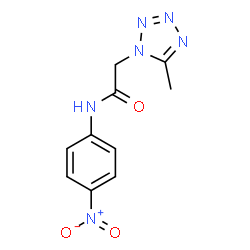 ChemSpider 2D Image | 2-(5-Methyl-1H-tetrazol-1-yl)-N-(4-nitrophenyl)acetamide | C10H10N6O3