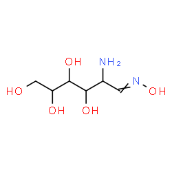 ChemSpider 2D Image | 5-Amino-6-(hydroxyimino)-1,2,3,4-hexanetetrol | C6H14N2O5