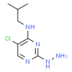 ChemSpider 2D Image | 5-Chloro-2-hydrazino-N-isobutyl-4-pyrimidinamine | C8H14ClN5