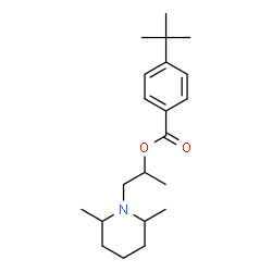ChemSpider 2D Image | 1-(2,6-Dimethyl-1-piperidinyl)-2-propanyl 4-(2-methyl-2-propanyl)benzoate | C21H33NO2