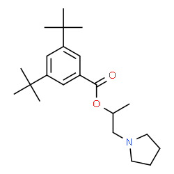 ChemSpider 2D Image | 1-(1-Pyrrolidinyl)-2-propanyl 3,5-bis(2-methyl-2-propanyl)benzoate | C22H35NO2
