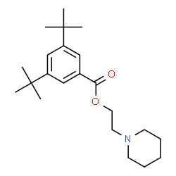 ChemSpider 2D Image | 2-(1-Piperidinyl)ethyl 3,5-bis(2-methyl-2-propanyl)benzoate | C22H35NO2