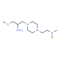 ChemSpider 2D Image | 1-{4-[2-(Dimethylamino)ethyl]-1-piperazinyl}-3-methoxy-2-propanamine | C12H28N4O