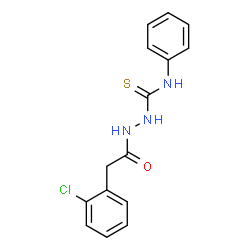 ChemSpider 2D Image | 2-[(2-Chlorophenyl)acetyl]-N-phenylhydrazinecarbothioamide | C15H14ClN3OS