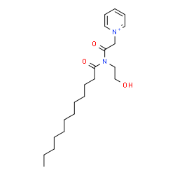 ChemSpider 2D Image | 1-{2-[Dodecanoyl(2-hydroxyethyl)amino]-2-oxoethyl}pyridinium | C21H35N2O3