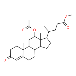 ChemSpider 2D Image | Methyl 12-acetoxy-3-oxochol-4-en-24-oate | C27H40O5