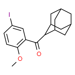 ChemSpider 2D Image | Adamantan-2-yl(5-iodo-2-methoxyphenyl)methanone | C18H21IO2