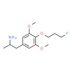 ChemSpider 2D Image | 1-[4-(3-Fluoropropoxy)-3,5-dimethoxyphenyl]-2-propanamine | C14H22FNO3