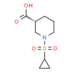 ChemSpider 2D Image | (3R)-1-(Cyclopropylsulfonyl)-3-piperidinecarboxylic acid | C9H15NO4S