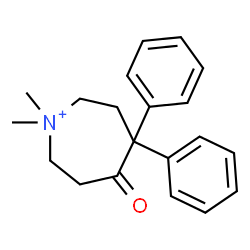 ChemSpider 2D Image | 1,1-Dimethyl-5-oxo-4,4-diphenylazepanium | C20H24NO