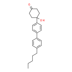 ChemSpider 2D Image | 4-Hydroxy-4-(4'-pentyl-4-biphenylyl)cyclohexanone | C23H28O2