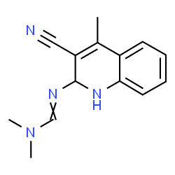 ChemSpider 2D Image | N'-(3-Cyano-4-methyl-1,2-dihydro-2-quinolinyl)-N,N-dimethylimidoformamide | C14H16N4