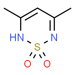 ChemSpider 2D Image | 3,5-Dimethyl-2H-1,2,6-thiadiazine 1,1-dioxide | C5H8N2O2S