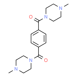 ChemSpider 2D Image | 1,4-Phenylenebis[(4-methyl-1-piperazinyl)methanone] | C18H26N4O2