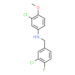 ChemSpider 2D Image | 3-Chloro-N-(3-chloro-4-fluorobenzyl)-4-methoxyaniline | C14H12Cl2FNO