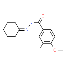 ChemSpider 2D Image | N'-Cyclohexylidene-3-iodo-4-methoxybenzohydrazide | C14H17IN2O2