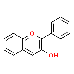 ChemSpider 2D Image | 3-Hydroxy-2-phenylchromenium | C15H11O2