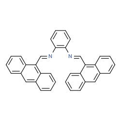 ChemSpider 2D Image | (E,E)-N,N'-1,2-Phenylenebis[1-(9-anthryl)methanimine] | C36H24N2